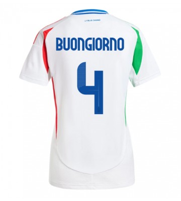 Italien Alessandro Buongiorno #4 Udebanetrøje Dame EM 2024 Kort ærmer